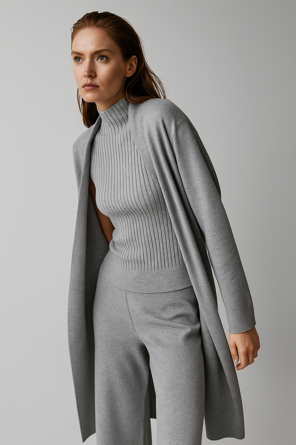 Knit Lounge Set for Women - Soft Cotton Fabric - Comfortable Casual Wear - Perfect for Relaxing or Lounging at Home