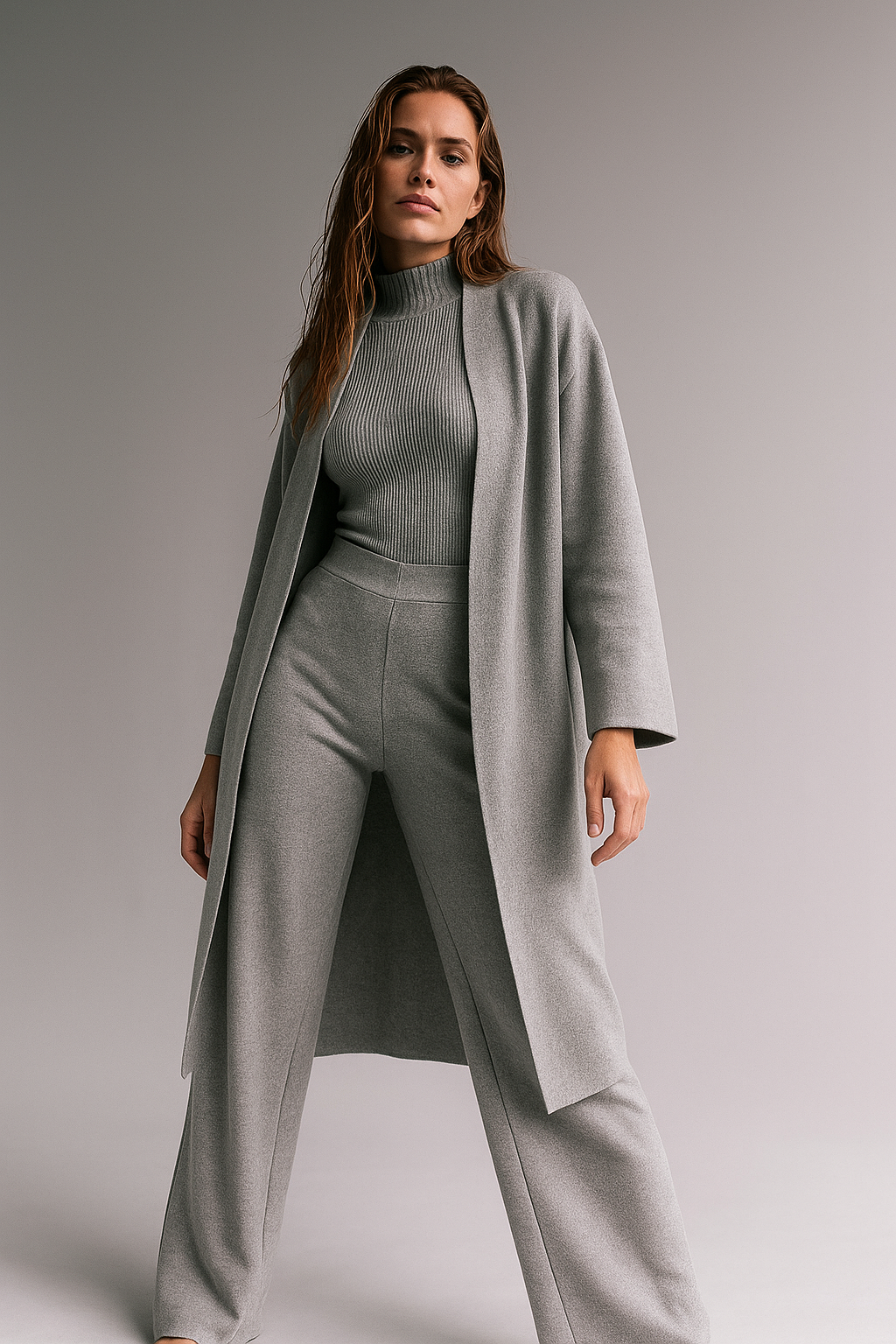 Knit Lounge Set for Women - Soft Cotton Fabric - Comfortable Casual Wear - Perfect for Relaxing or Lounging at Home