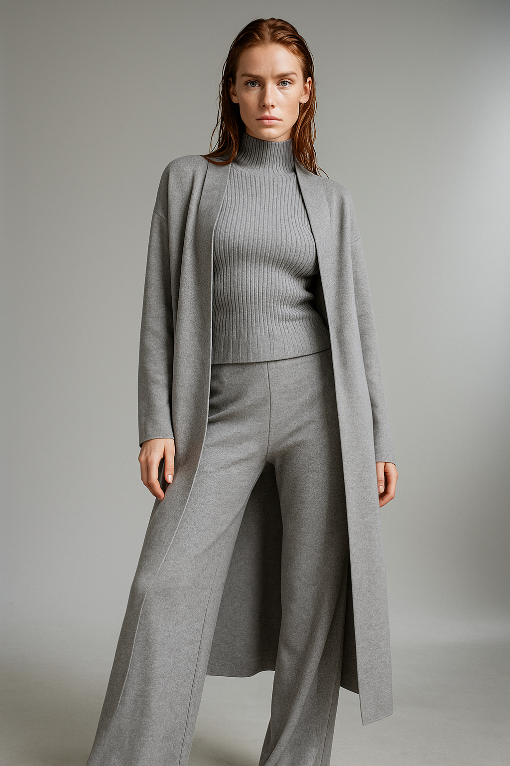 Knit Lounge Set for Women - Soft Cotton Fabric - Comfortable Casual Wear - Perfect for Relaxing or Lounging at Home