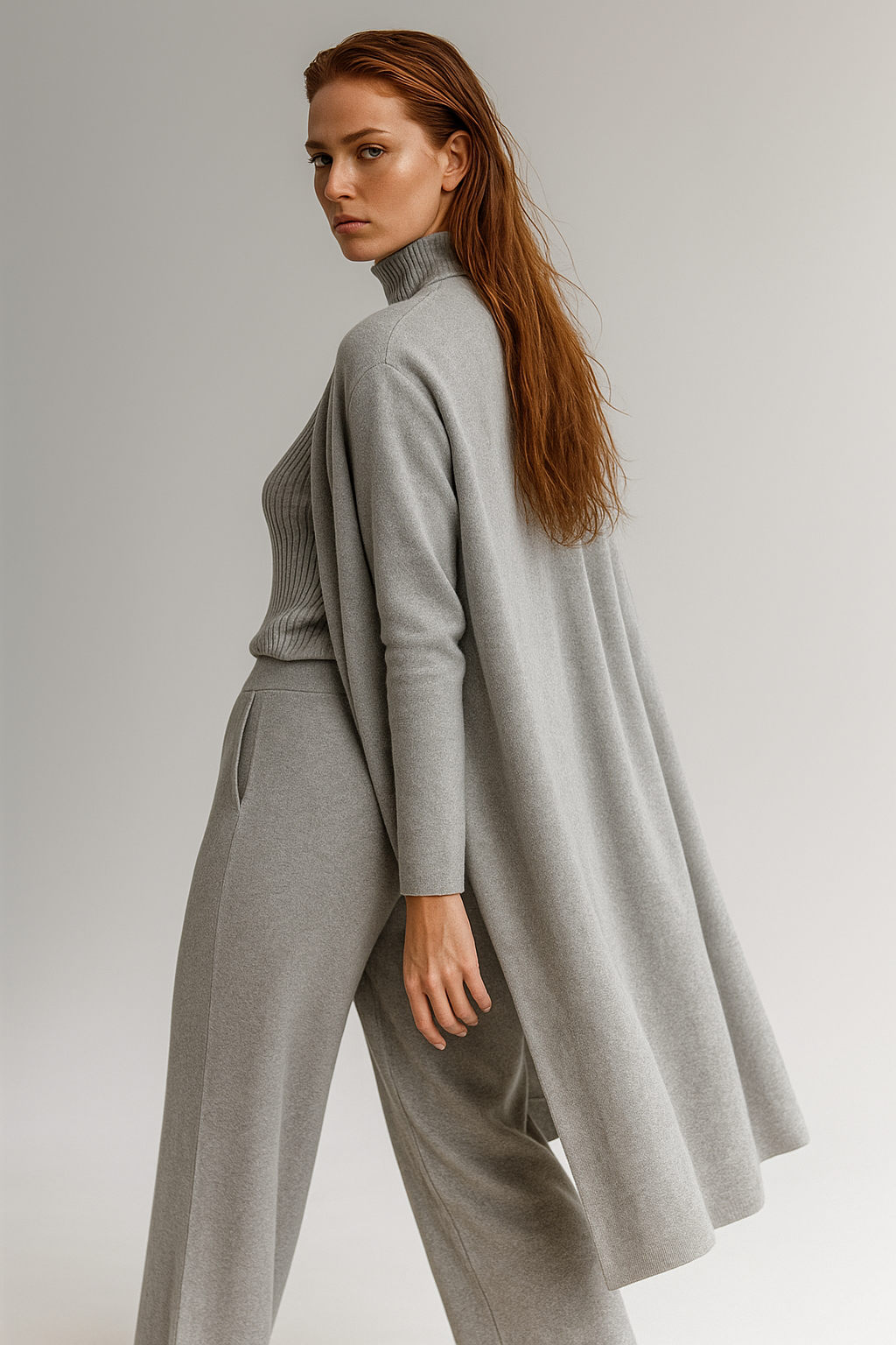 Knit Lounge Set for Women - Soft Cotton Fabric - Comfortable Casual Wear - Perfect for Relaxing or Lounging at Home