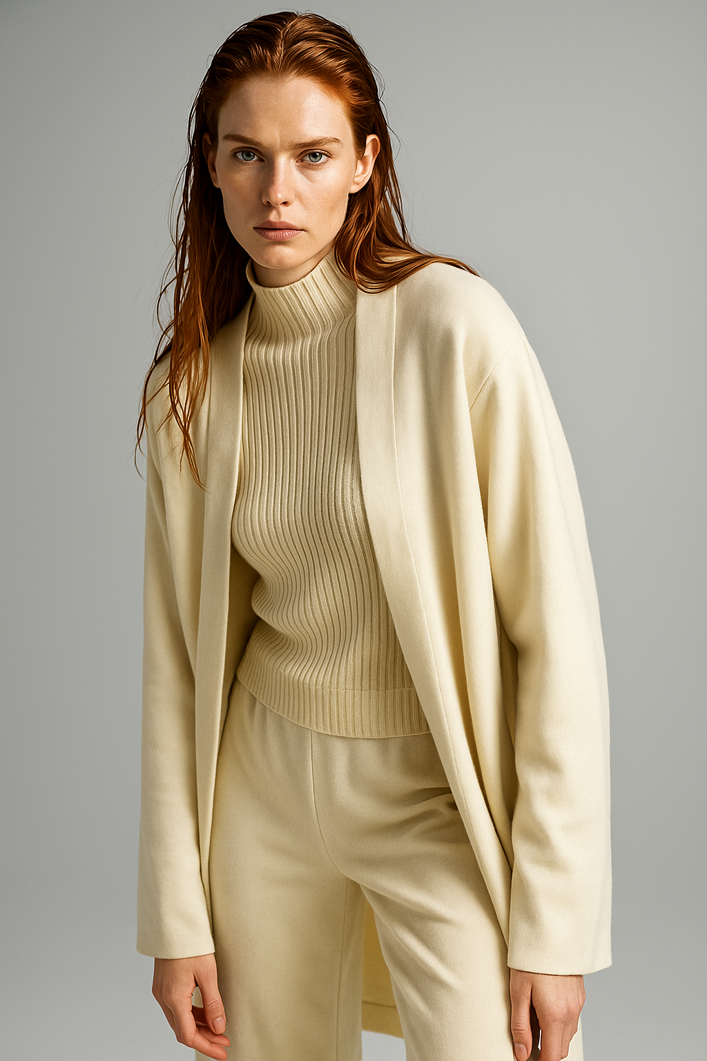 Knit Lounge Set for Women - Soft Cotton Fabric - Comfortable Casual Wear - Perfect for Relaxing or Lounging at Home