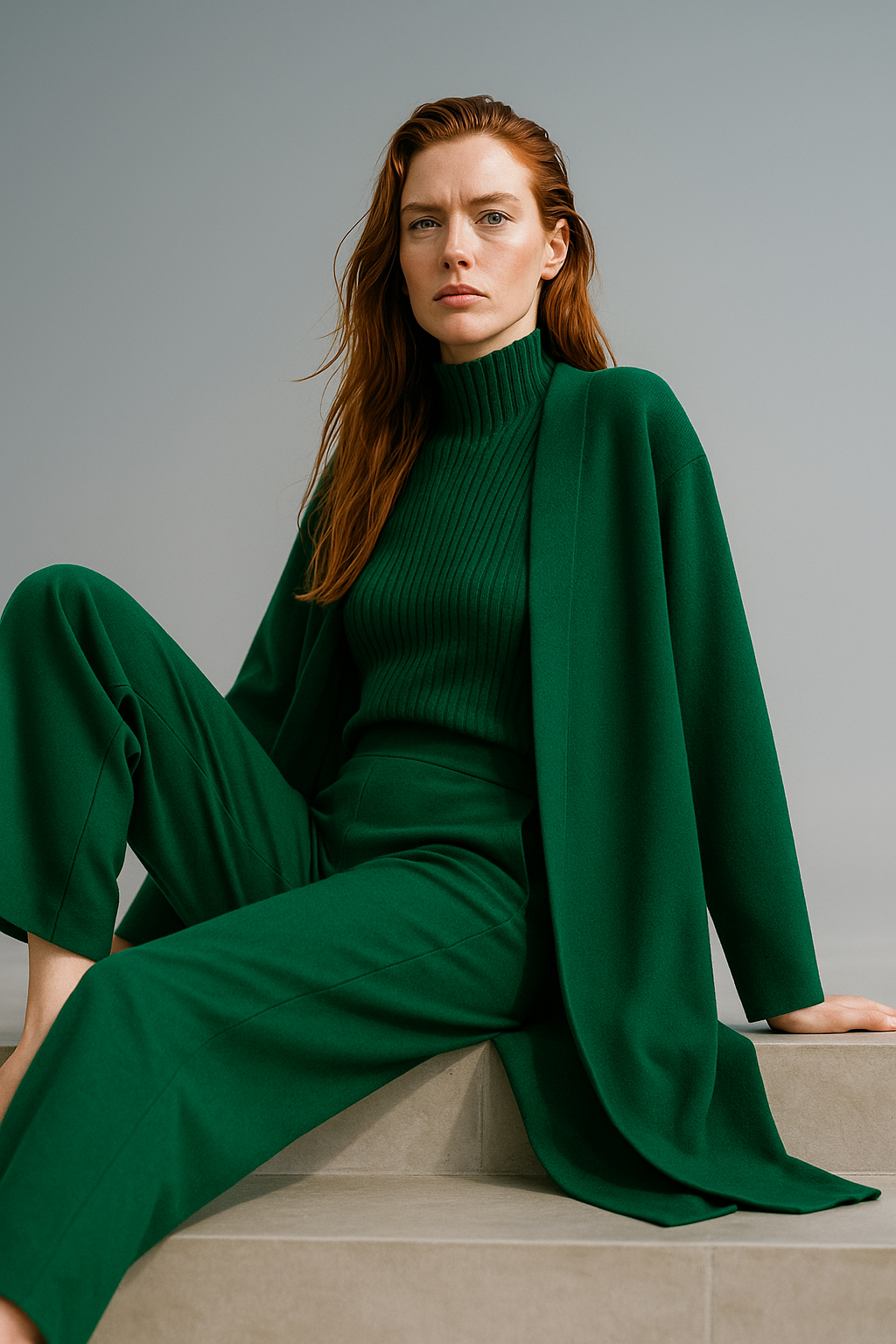 Knit Lounge Set for Women - Soft Cotton Fabric - Comfortable Casual Wear - Perfect for Relaxing or Lounging at Home