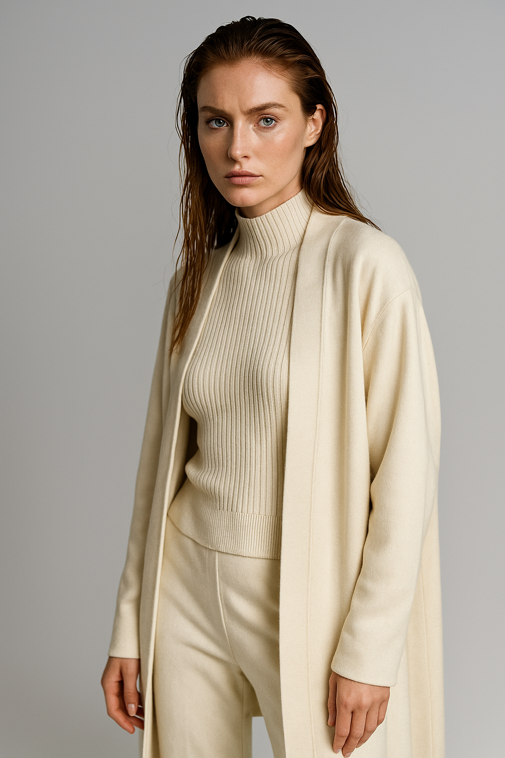 Knit Lounge Set for Women - Soft Cotton Fabric - Comfortable Casual Wear - Perfect for Relaxing or Lounging at Home