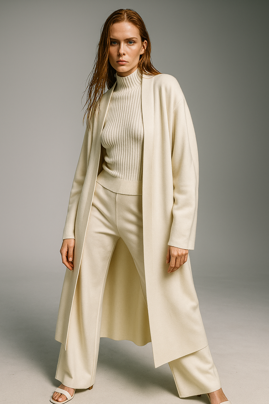 Knit Lounge Set for Women - Soft Cotton Fabric - Comfortable Casual Wear - Perfect for Relaxing or Lounging at Home