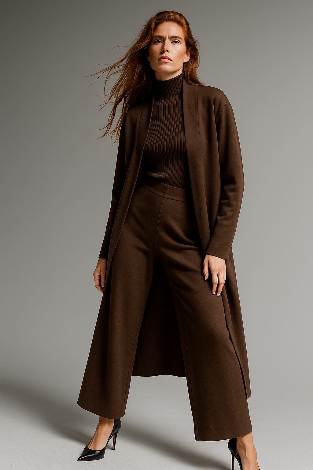 Knit Lounge Set for Women - Soft Cotton Fabric - Comfortable Casual Wear - Perfect for Relaxing or Lounging at Home