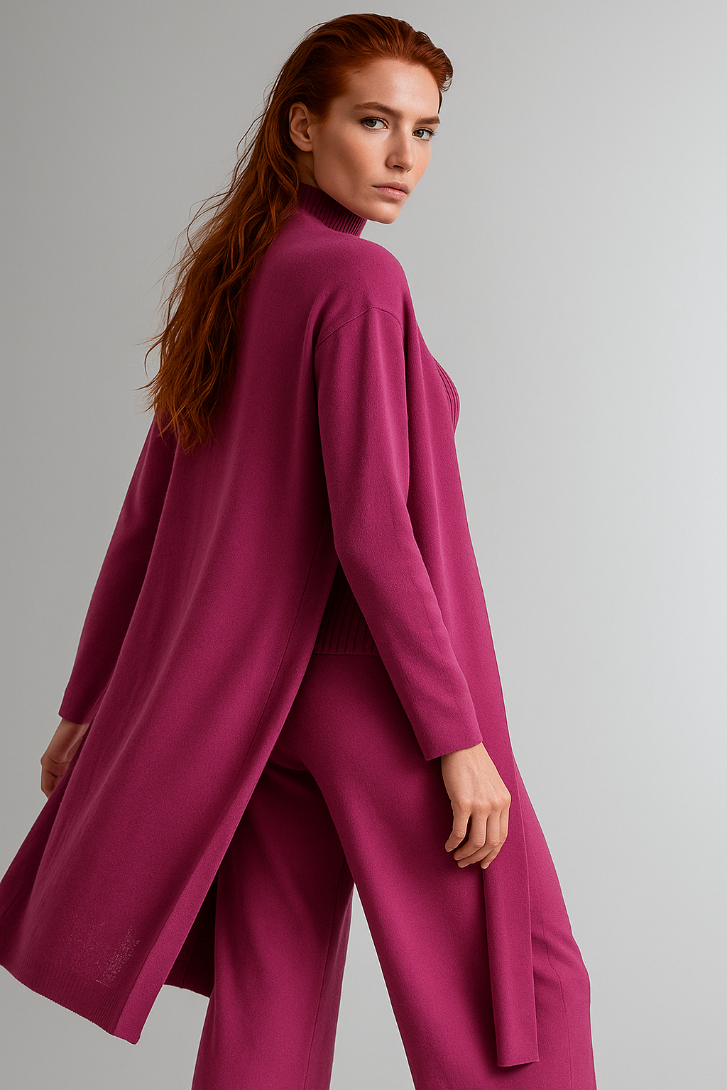 Knit Lounge Set for Women - Soft Cotton Fabric - Comfortable Casual Wear - Perfect for Relaxing or Lounging at Home