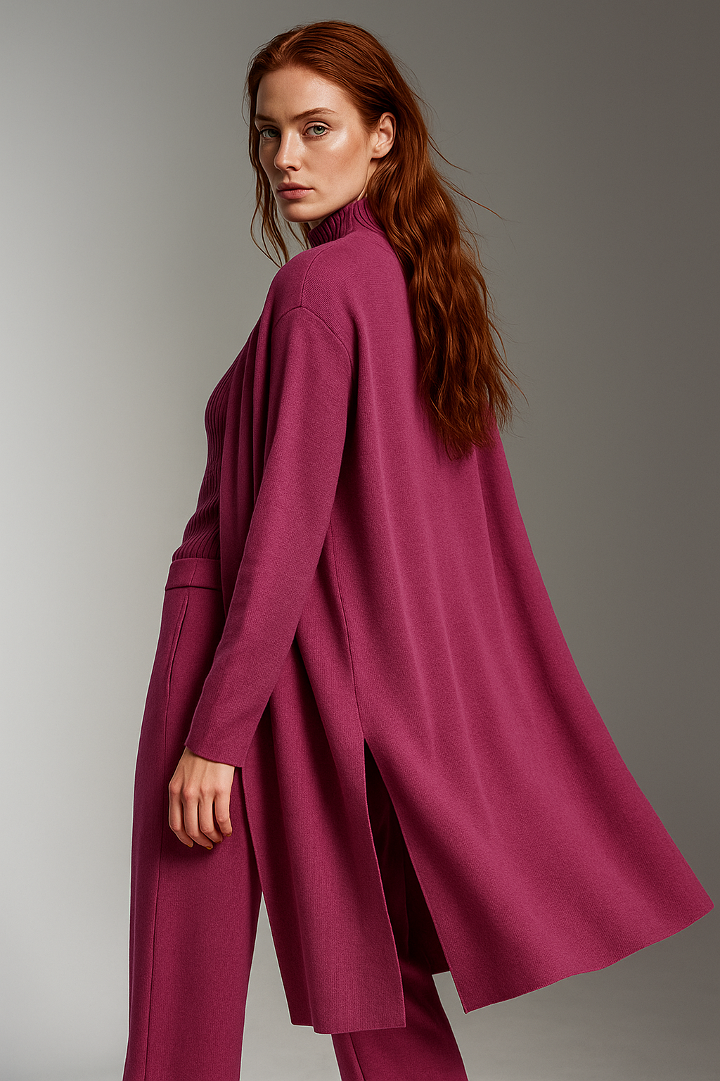 Knit Lounge Set for Women - Soft Cotton Fabric - Comfortable Casual Wear - Perfect for Relaxing or Lounging at Home