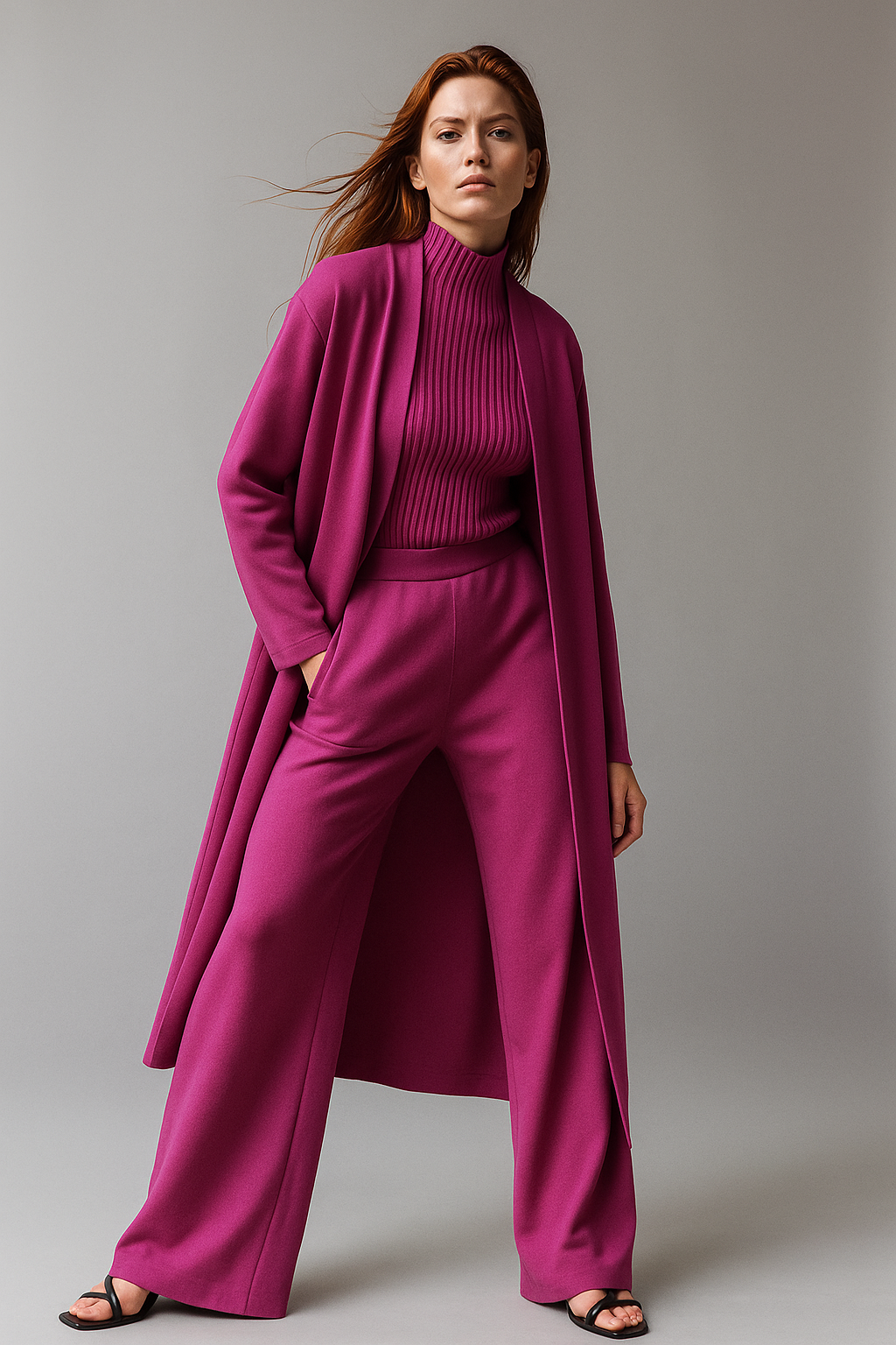 Knit Lounge Set for Women - Soft Cotton Fabric - Comfortable Casual Wear - Perfect for Relaxing or Lounging at Home