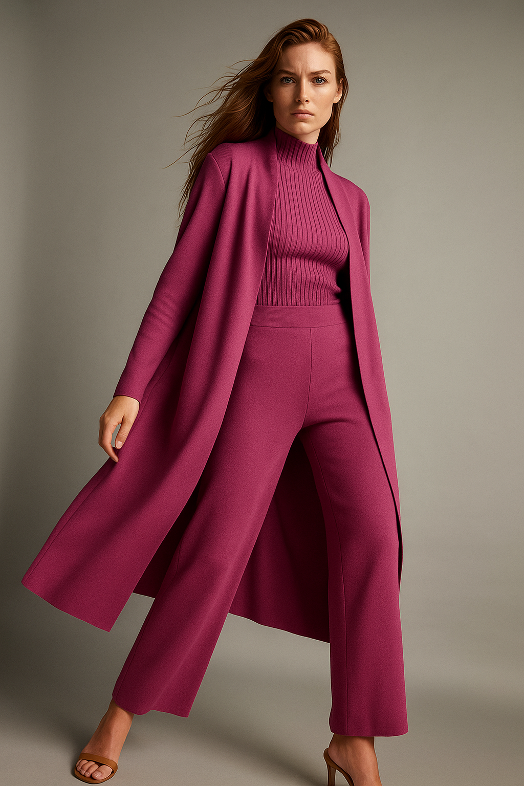 Knit Lounge Set for Women - Soft Cotton Fabric - Comfortable Casual Wear - Perfect for Relaxing or Lounging at Home