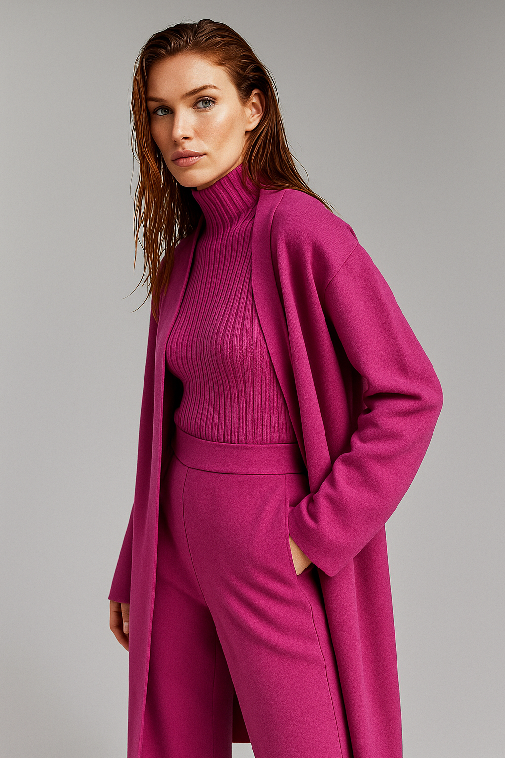 Knit Lounge Set for Women - Soft Cotton Fabric - Comfortable Casual Wear - Perfect for Relaxing or Lounging at Home