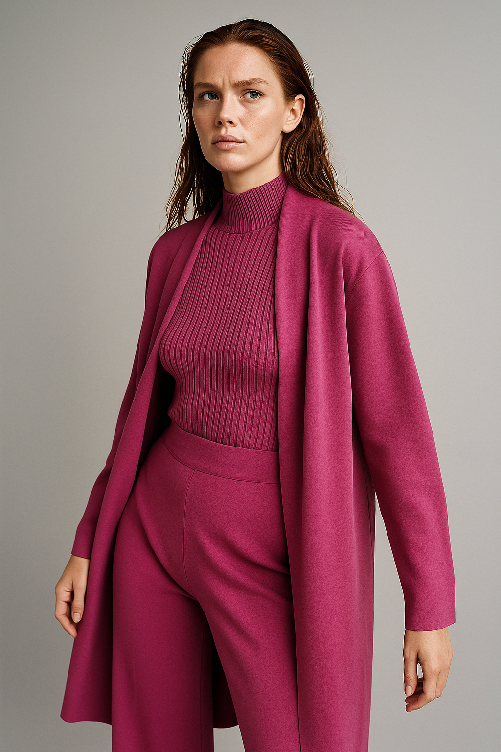 Knit Lounge Set for Women - Soft Cotton Fabric - Comfortable Casual Wear - Perfect for Relaxing or Lounging at Home