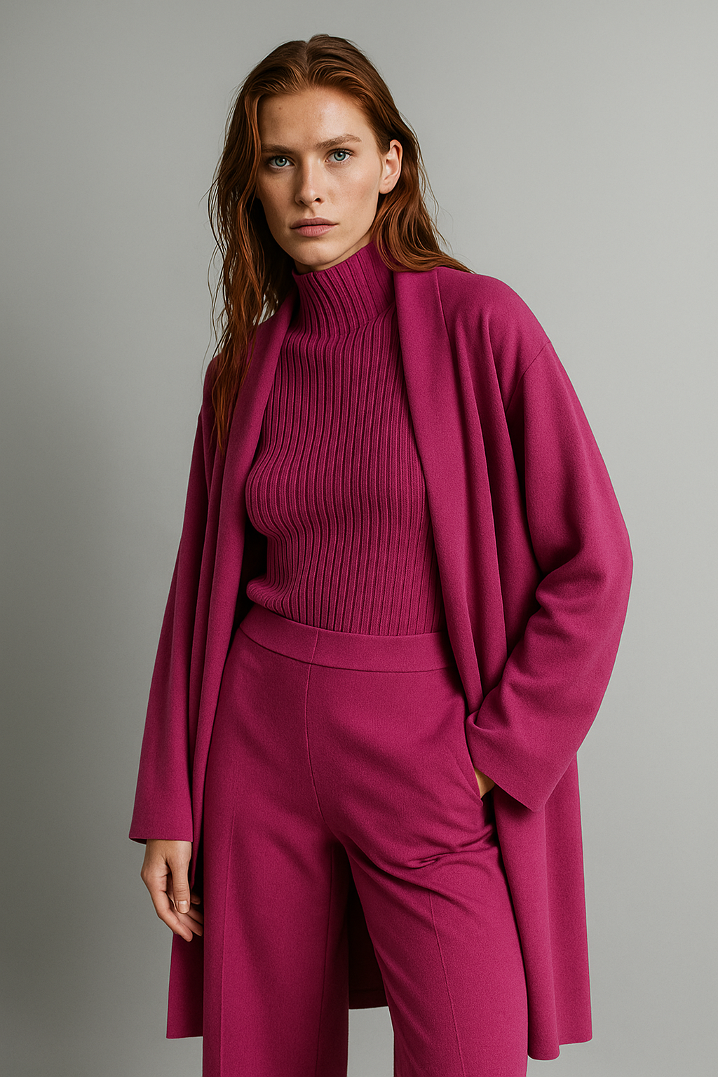 Knit Lounge Set for Women - Soft Cotton Fabric - Comfortable Casual Wear - Perfect for Relaxing or Lounging at Home