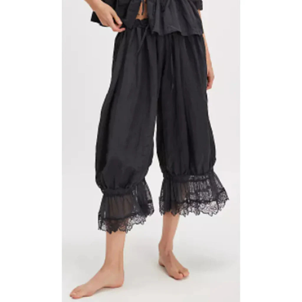 Lace Lantern Pants for Women - Elegant Lace Detail - Casual Chic Trousers - Perfect for Parties and Special Occasions
