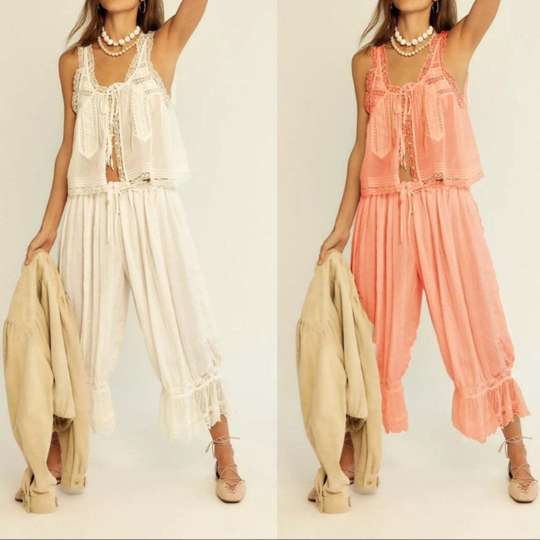 Lace Two-Piece Set for Women | Elegant Design | Perfect for Parties and Special Occasions