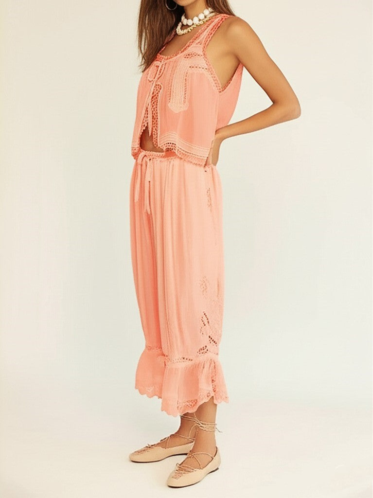 Lace Two-Piece Set for Women | Elegant Design | Perfect for Parties and Special Occasions