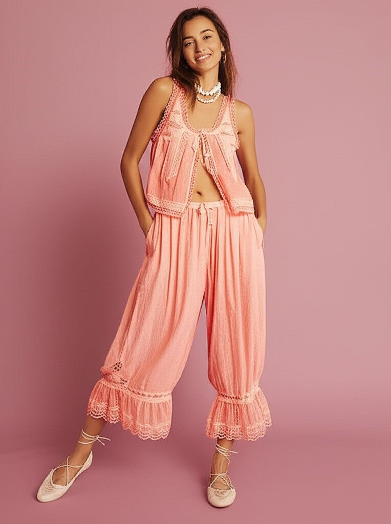 Lace Two-Piece Set for Women | Elegant Design | Perfect for Parties and Special Occasions