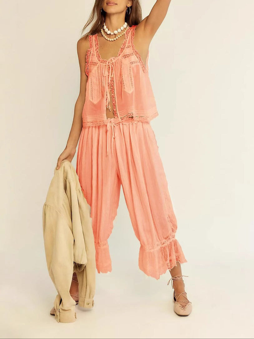 Lace Two-Piece Set for Women | Elegant Design | Perfect for Parties and Special Occasions