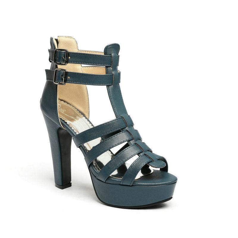 Lacey Strapped Platform Heels for Women - Elegant Lace Design - Perfect for Parties and Special Occasions