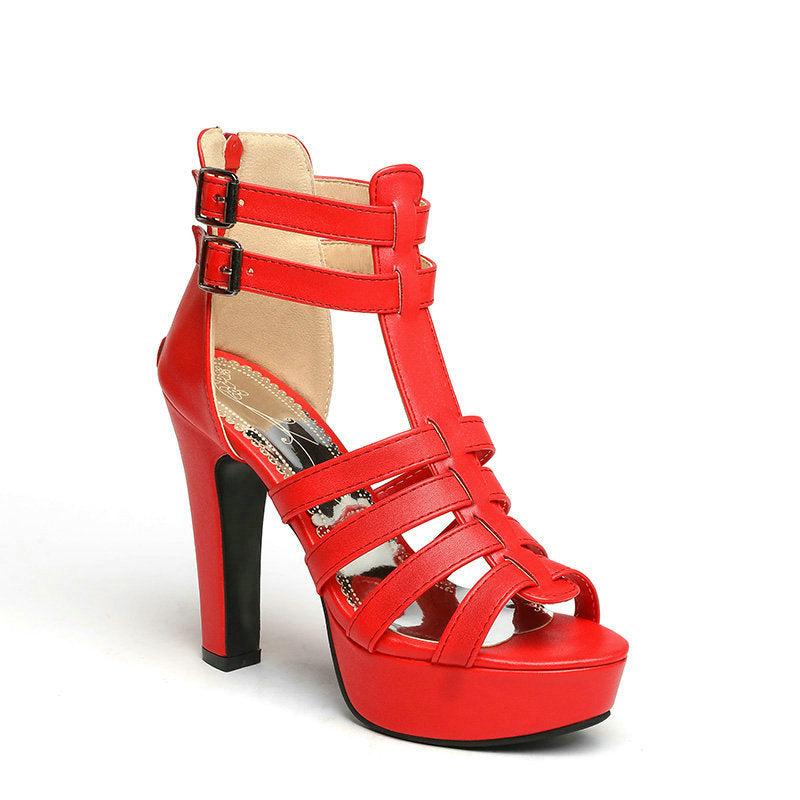 Lacey Strapped Platform Heels for Women - Elegant Lace Design - Perfect for Parties and Special Occasions