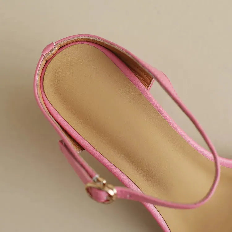 Leather Heel Mules for Women - Stylish Rosa Belle Design - Elegant Footwear for Casual and Formal Occasions