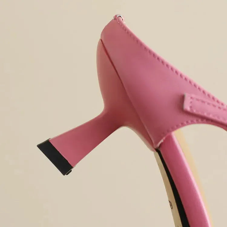 Leather Heel Mules for Women - Stylish Rosa Belle Design - Elegant Footwear for Casual and Formal Occasions