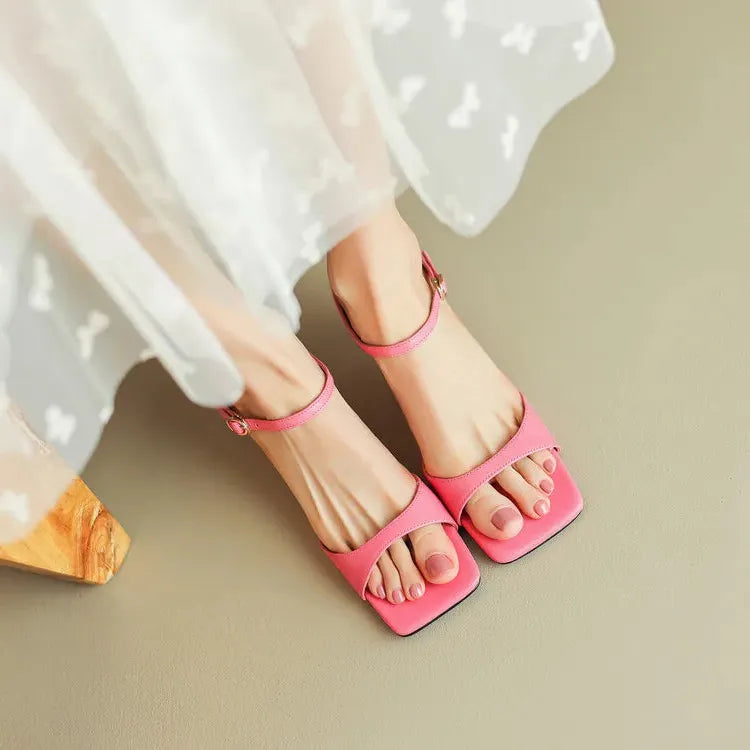 Leather Heel Mules for Women - Stylish Rosa Belle Design - Elegant Footwear for Casual and Formal Occasions