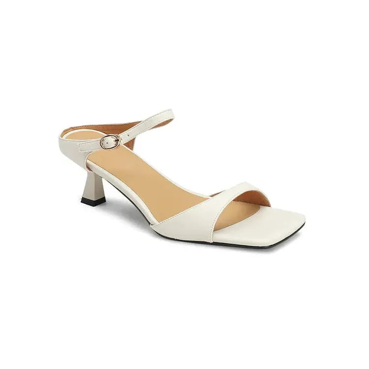 Leather Heel Mules for Women - Stylish Rosa Belle Design - Elegant Footwear for Casual and Formal Occasions