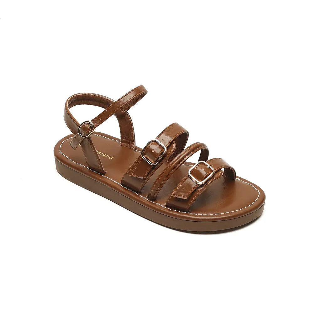 Leather Malibu Sandals for Women - Comfortable Summer Footwear with Adjustable Straps and Durable Sole