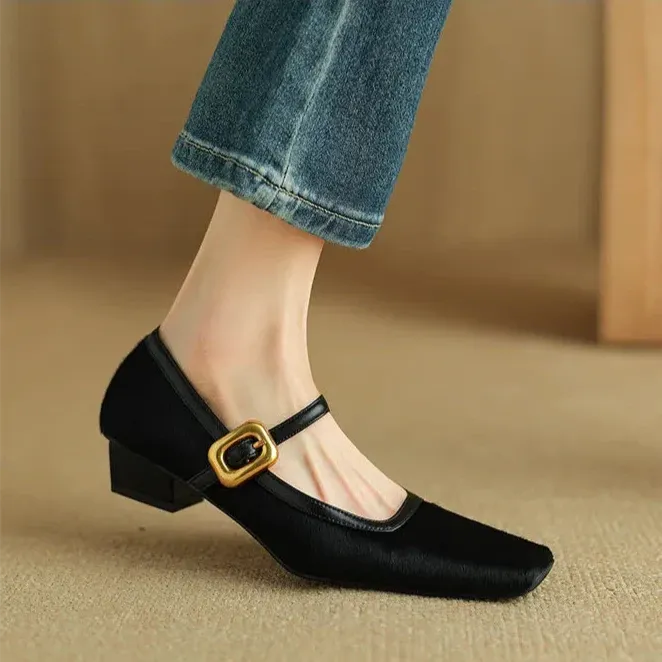 Leopard Print Mid-Heel Shoes for Women - Stylish Feline Luxe Design for Casual or Dressy Occasions