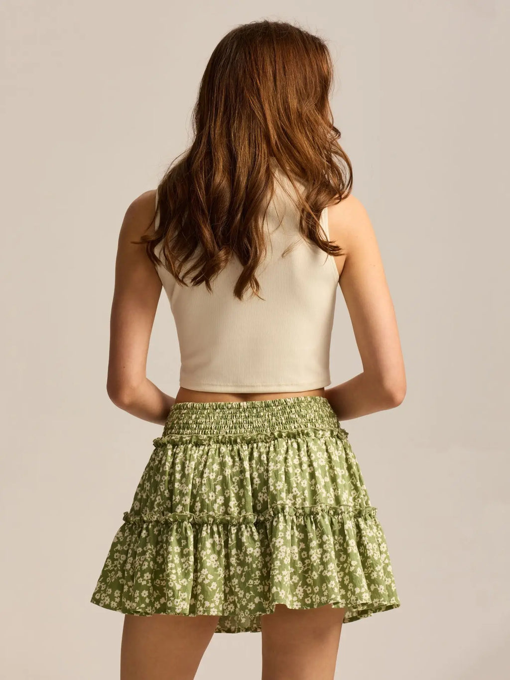 Leopard Print Ruffle Skirt - Lightweight Fabric - Casual Wear - Women's Fashion Skirt - Available in Multiple Sizes