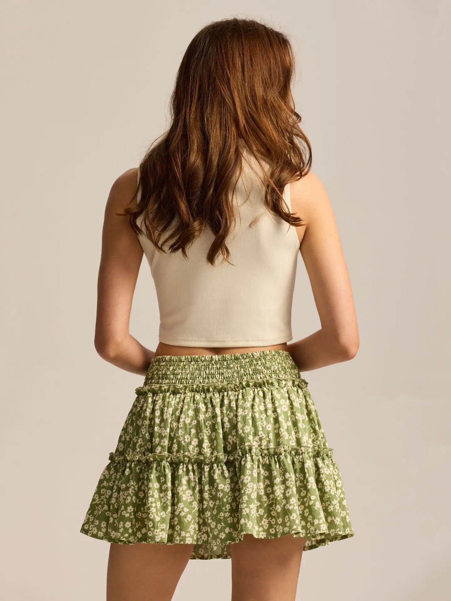 Leopard Print Ruffle Skirt - Lightweight Fabric - Casual Wear - Women's Fashion Skirt - Available in Multiple Sizes