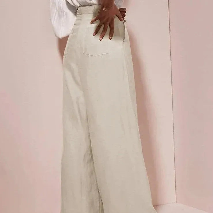 Linen Summer Trousers for Men | Lightweight Breathable Casual Pants | Perfect for Warm Weather Outings