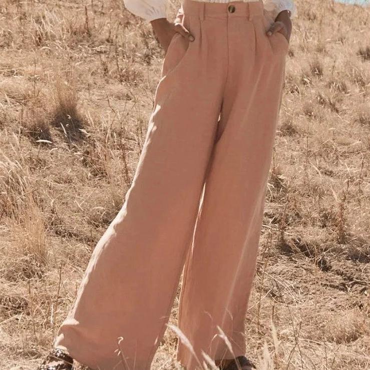 Linen Summer Trousers for Men | Lightweight Breathable Casual Pants | Perfect for Warm Weather Outings