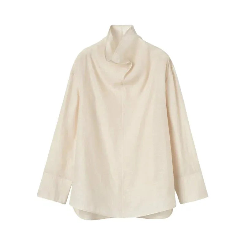 Linen Top for Women - Casual Short Sleeve Design - Lightweight Summer Blouse - Versatile Everyday Wear