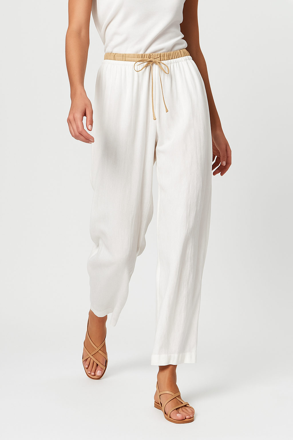 Linen Trousers for Women - Lightweight, Breathable Casual Pants for Summer Wear - Available in Multiple Sizes