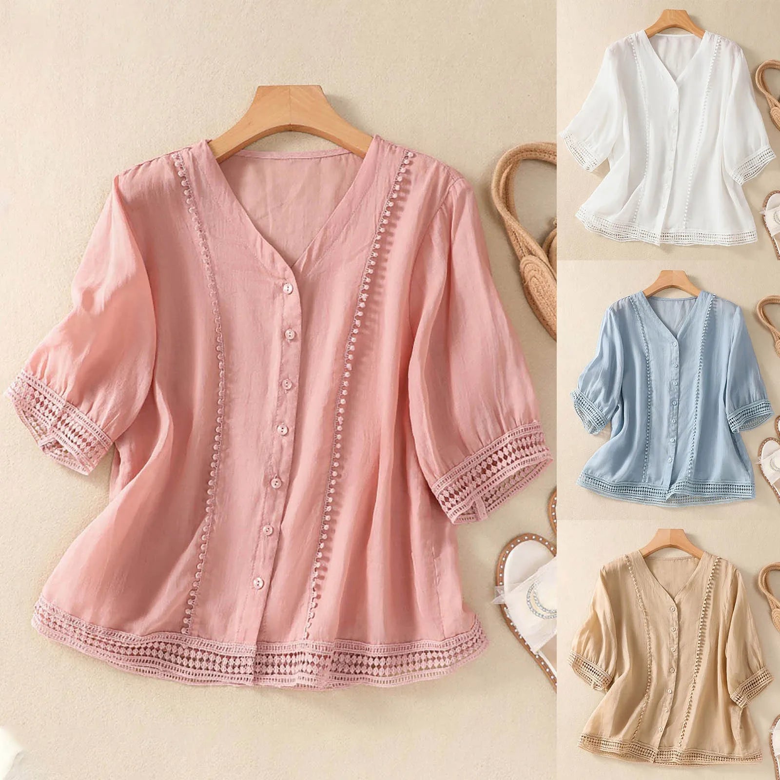 Marabel Linen Blouse