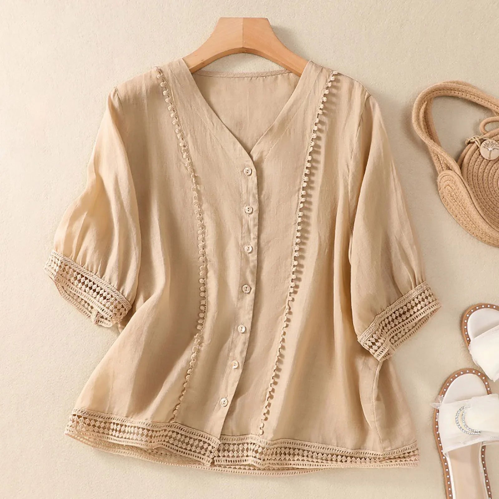 Marabel Linen Blouse