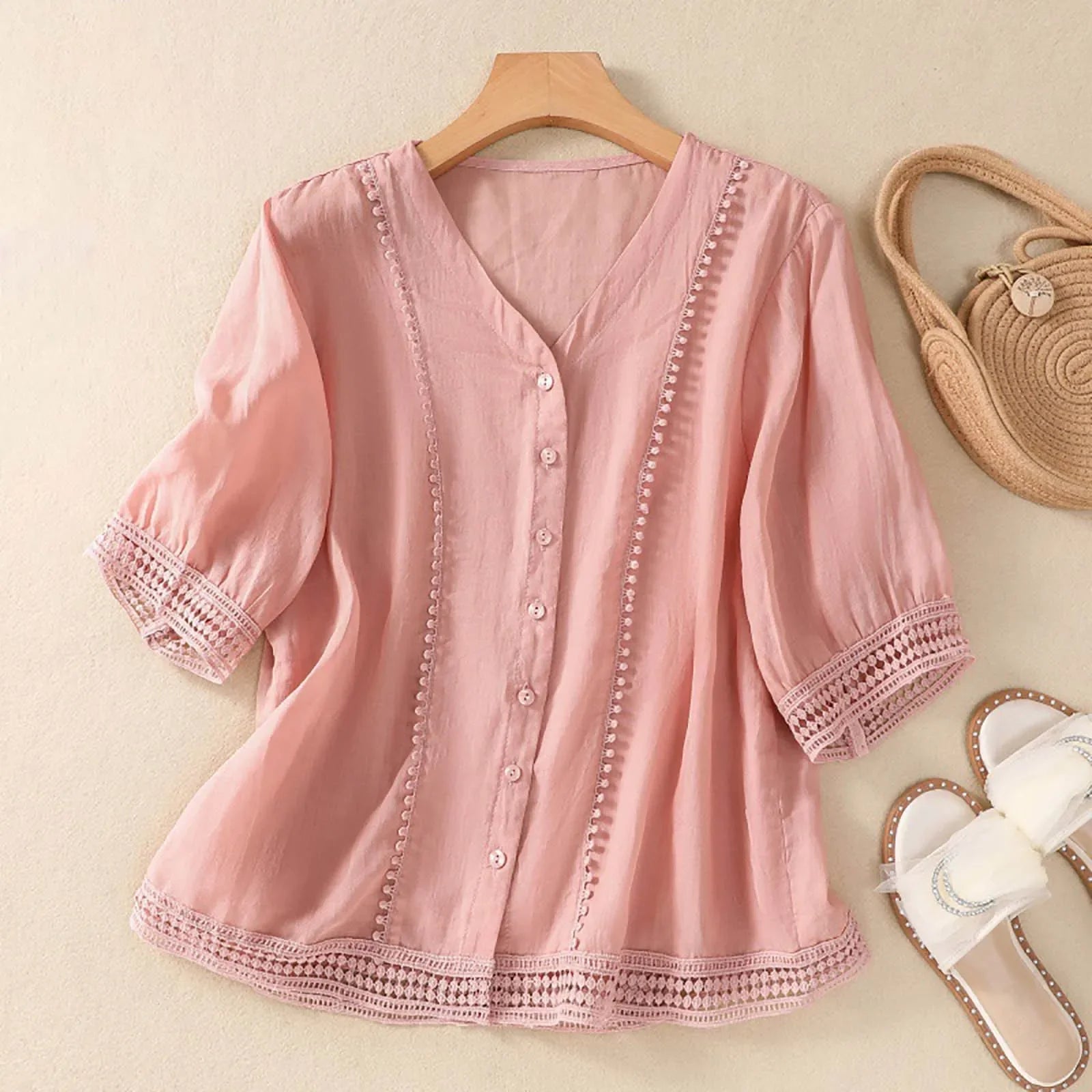 Marabel Linen Blouse