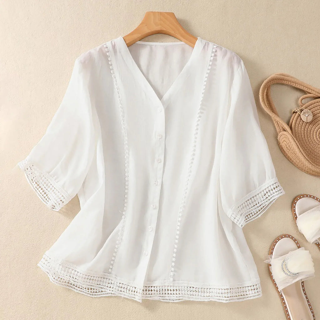 Marabel Linen Blouse