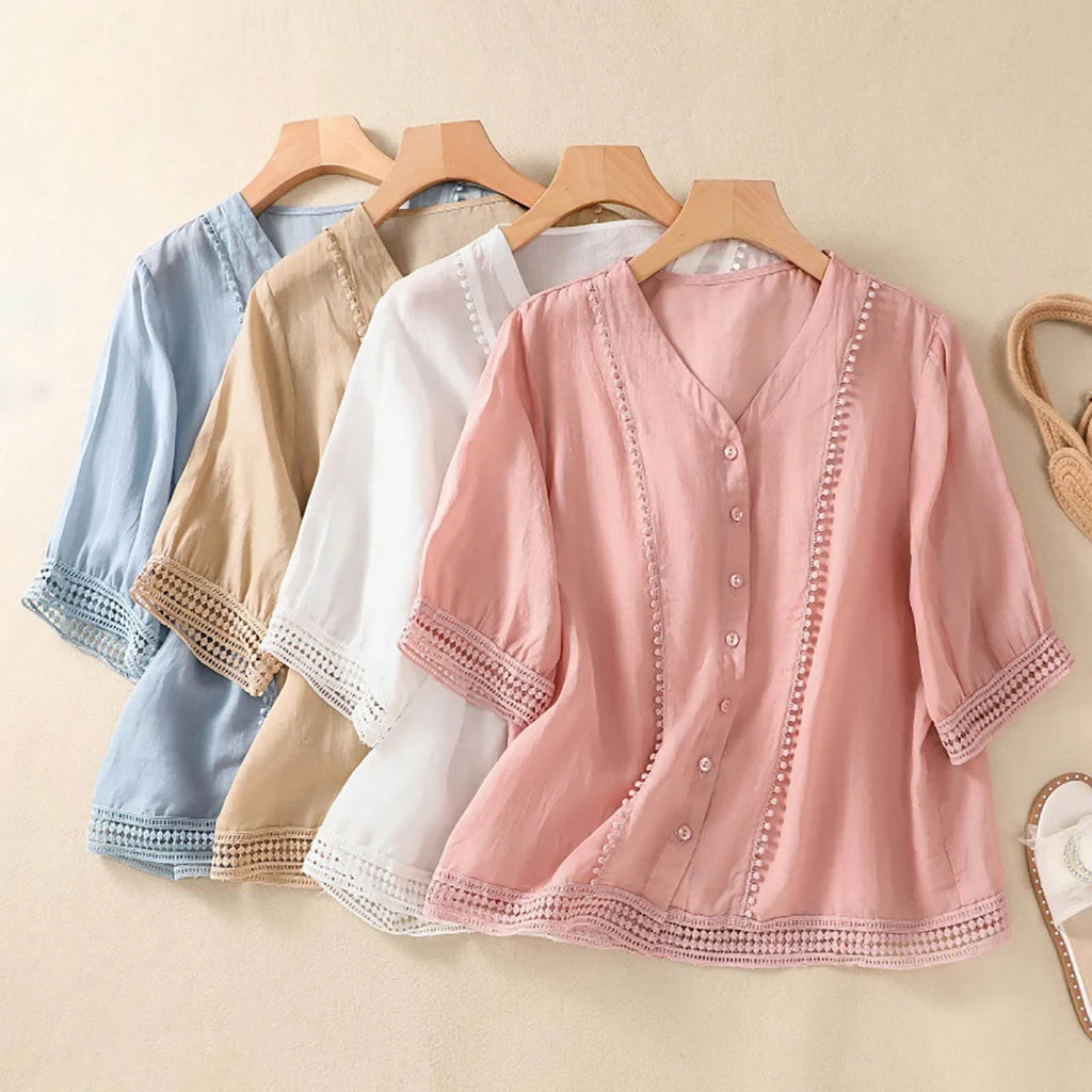 Marabel Linen Blouse