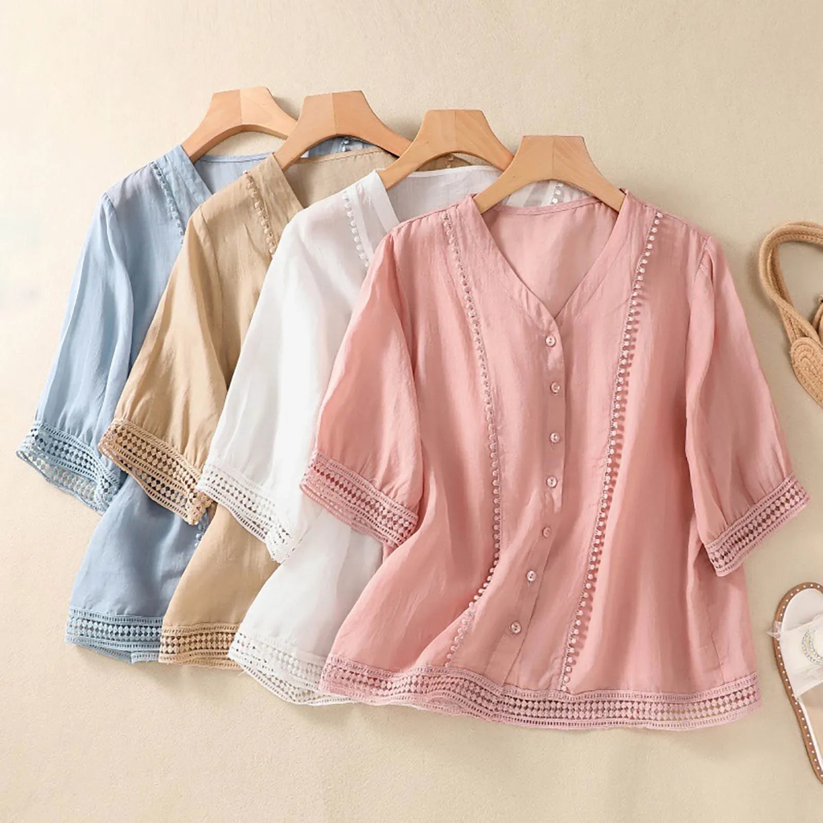 Marabel Linen Blouse