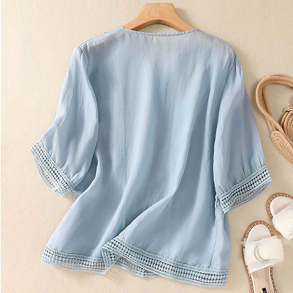 Marabel Linen Blouse