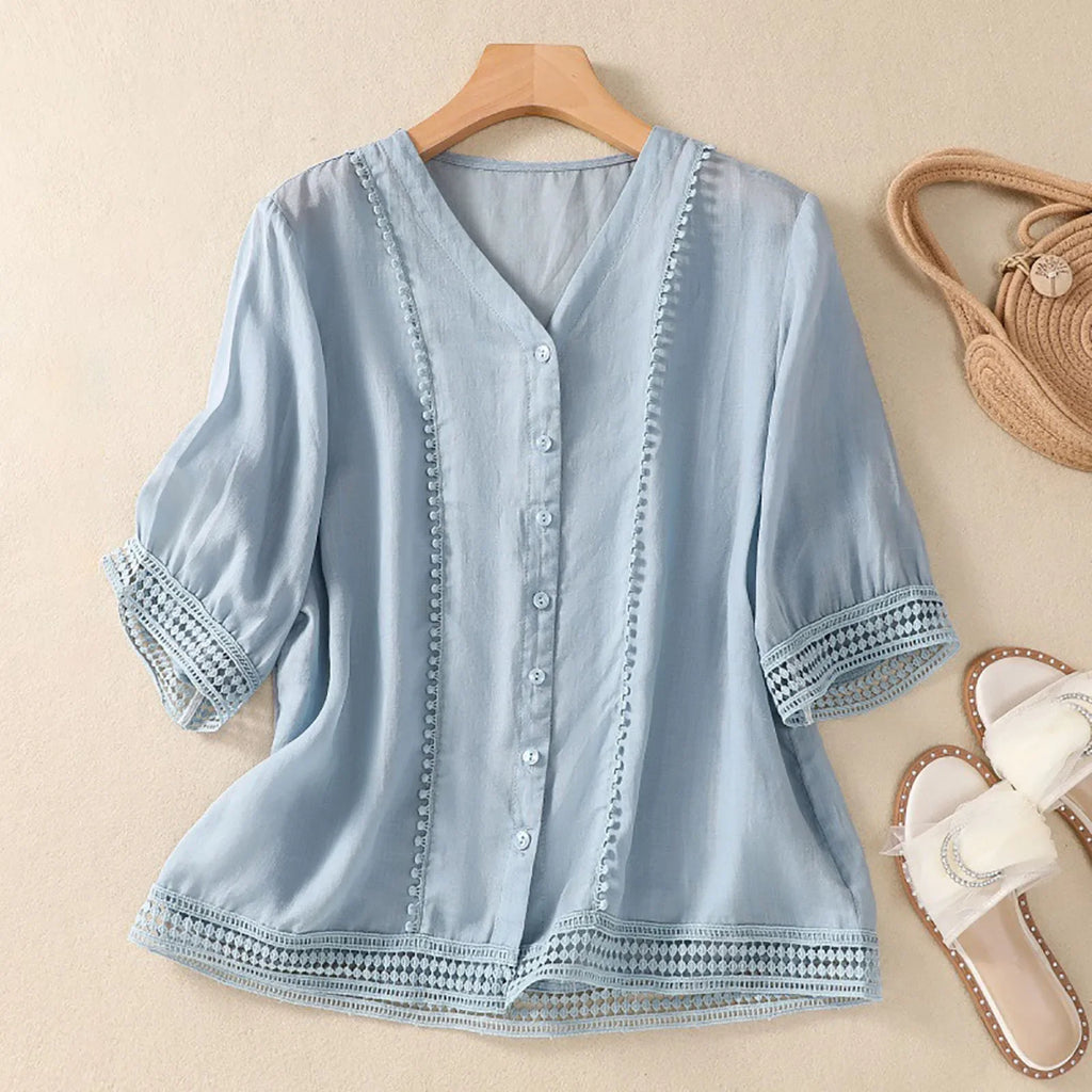 Marabel Linen Blouse