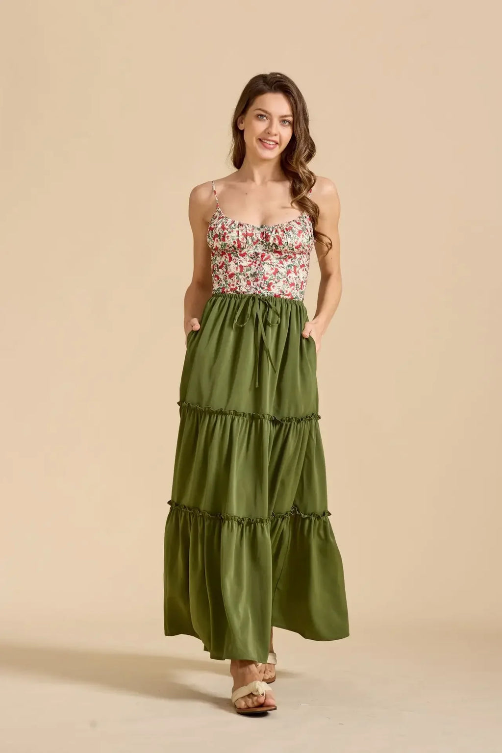 Meadow Floral Maxi Skirt - Lightweight Cotton, Bohemian Style, Perfect for Casual Wear and Summer Events