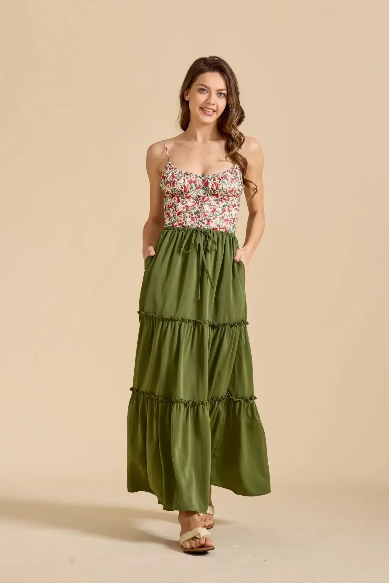 Meadow Floral Maxi Skirt - Lightweight Cotton, Bohemian Style, Perfect for Casual Wear and Summer Events