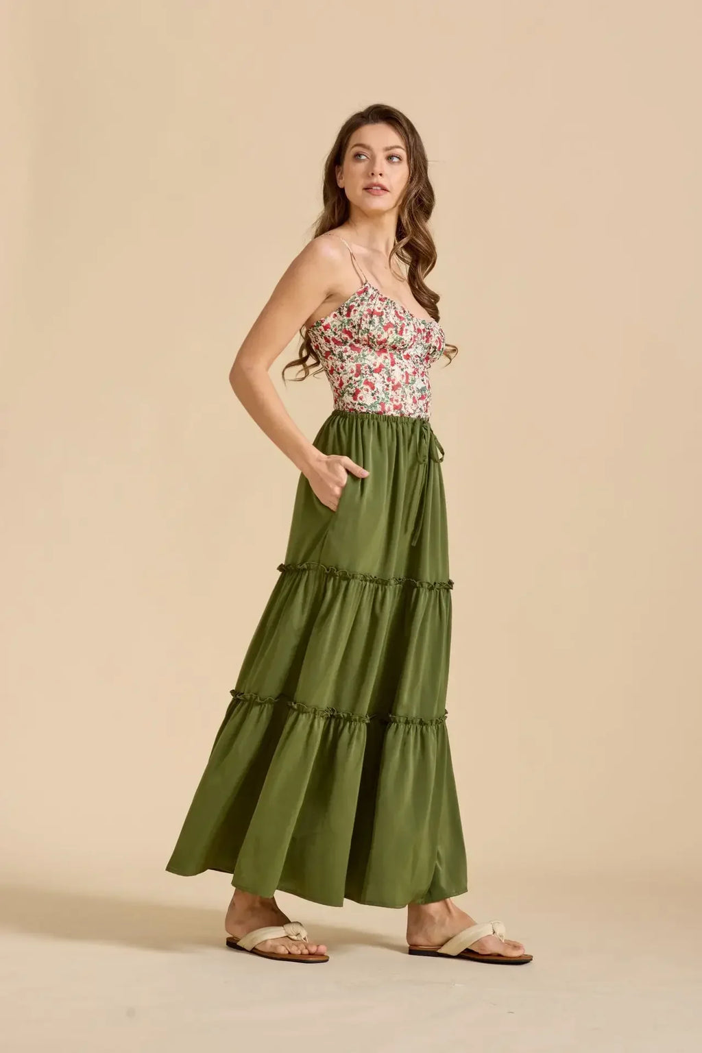 Meadow Floral Maxi Skirt - Lightweight Cotton, Bohemian Style, Perfect for Casual Wear and Summer Events
