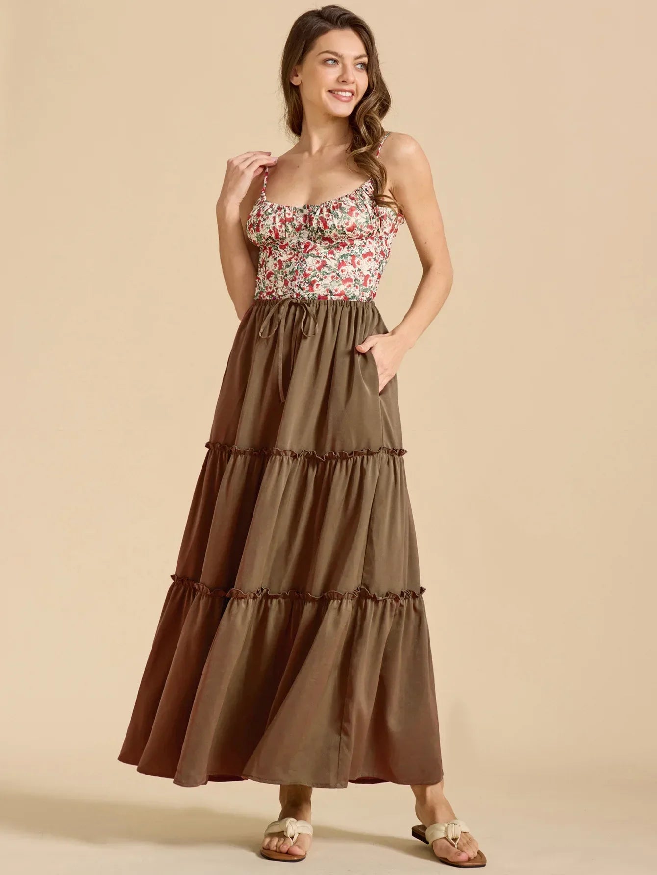 Meadow Floral Maxi Skirt - Lightweight Cotton, Bohemian Style, Perfect for Casual Wear and Summer Events