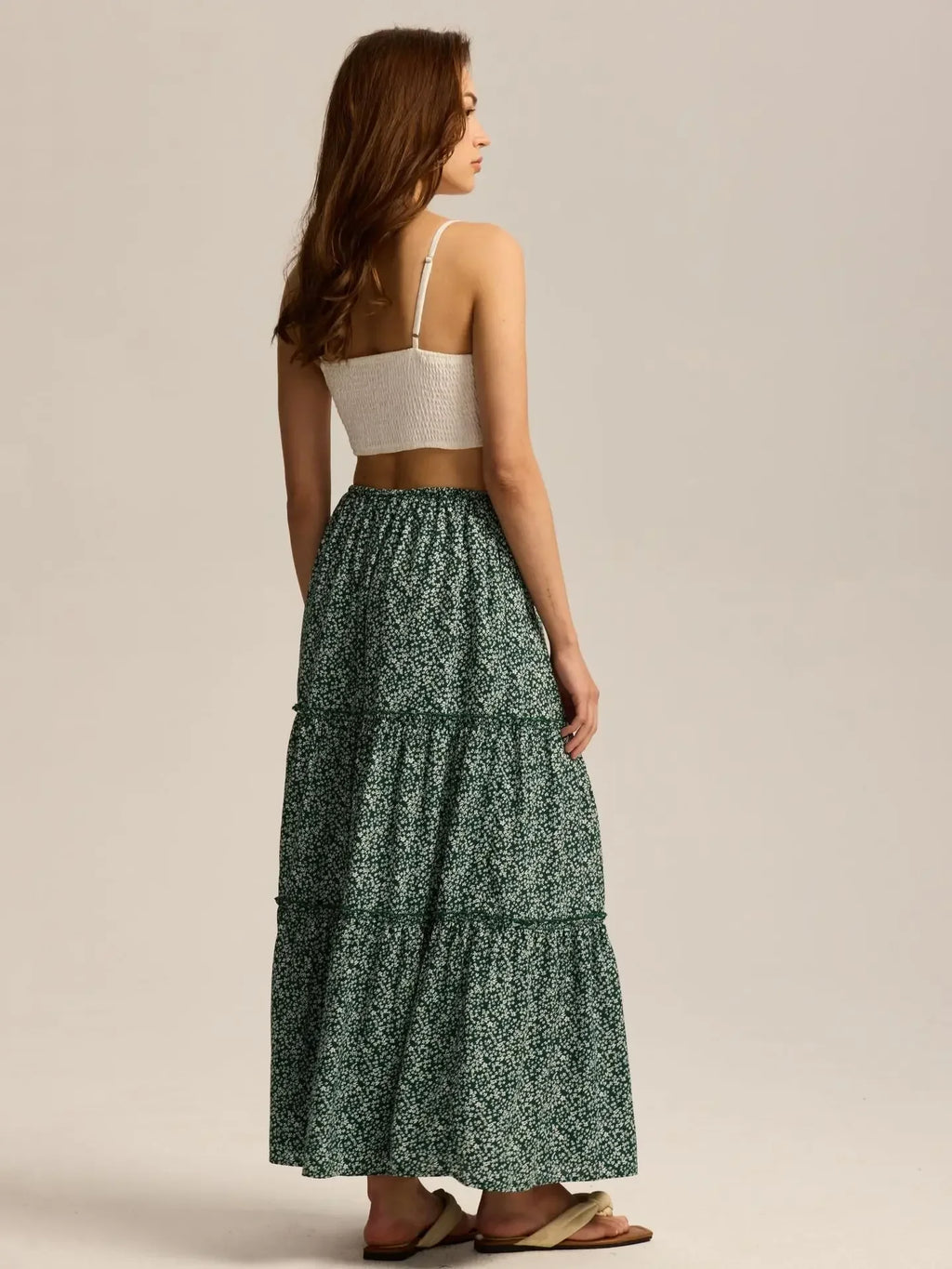 Meadow Floral Maxi Skirt - Lightweight Cotton, Bohemian Style, Perfect for Casual Wear and Summer Events