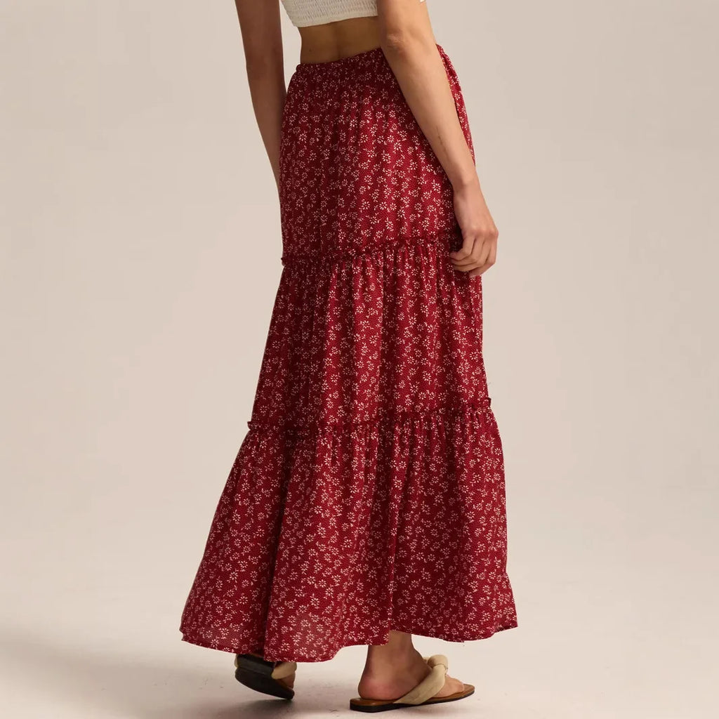 Meadow Floral Maxi Skirt - Lightweight Cotton, Bohemian Style, Perfect for Casual Wear and Summer Events