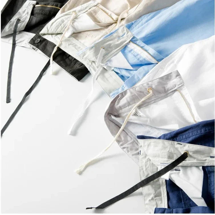 Men's Cotton Linen Beach Shorts - Lightweight Summer Casual Wear for Outdoor Activities